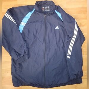 Y2K Adidas Tracy Mcgrady Windbreaker Track Jacket Navy Sportswear, XL